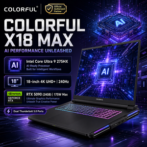 Portátil Colorido de 18 Pulgadas AI Ultra 9 275HX RTX 5090 24GB, 1TB DDR5, Estación de Trabajo para Diseño Gráfico y Videojuegos - Product Image 1