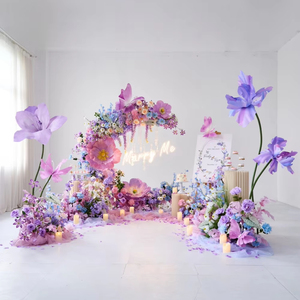 Purple Artificial Flower <strong>Arch</strong> <strong>Wedding</strong> <strong>Arch</strong> for <strong>Wedding</strong> Decoration - Product Image 2