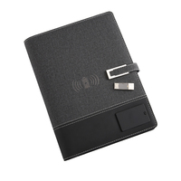 Carnet intelligent personnalisé en cuir PU avec batterie externe intégrée, agenda, chargeur USB et fonction de charge durable – Nouveauté