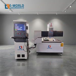 เครื่องกัดขอบกระจกอัตโนมัติยี่ห้อ Eworld รุ่น CNC กำลังสูง 13.5 กิโลวัตต์ สำหรับงานกัดร่องกระจกและตัดกระจกประตูห้องอาบน้ำ - Product Image 1