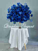 EG-FB-BL06 Boule de fleurs en soie bleu royal de haute qualité personnalisée pour les centres de table de mariage et les décorations d'événements