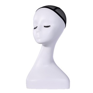 Cabeza de maniquí para pelucas, exhibidor de medio cuerpo para sombreros y bufandas, estética de alta gama, soporte abstracto estilo cisne europeo/americano, de plástico. - Product Image 5