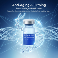 Sérum Hydrogel Éclaircissant Visage au Cuivre Bleu 4000ppm avec Acide Hyaluronique 30ml Réparateur & Anti-Âge Hydratant OEM/ODM