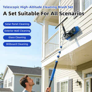 Brosse de <span class=keywords><strong>nettoyage</strong></span> télescopique en aluminium à alimentation en eau avec distributeur de savon pour vitres et panneaux solaires – Offre spéciale - Product Image 4