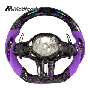 Volante de Fibra de Carbono Forjado Personalizado en Color Morado para BMW M340i M440i M550i G20 G21 G22 G30 G31 X3 X4 X5 X6 X7 M2 M3 M4 2017-2026 - Product Image 1