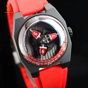 Luxury Octagon Sapphire Crystal Titanium Mechanical Watches Custom Shock Resistant Unique Le Dome Automatic Wrist Watch For Men