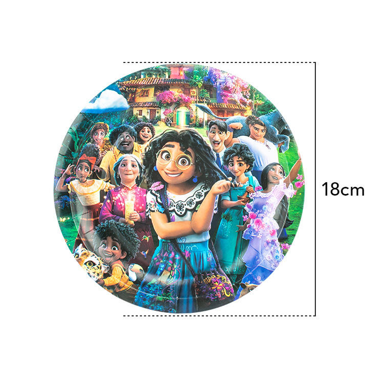 Bleu-10 assiettes en papier 7"