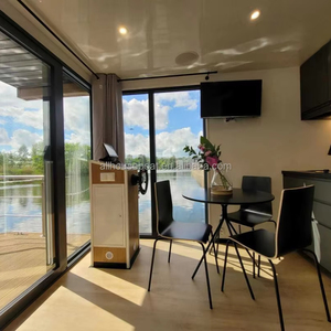 Modular nhôm phao Nhà thuyền sang trọng nổi biệt thự năng lượng mặt trời <span class=keywords><strong>Powered</strong></span> Nhà thuyền <span class=keywords><strong>Catamaran</strong></span> du thuyền di động nổi nhà nghỉ mát - Product Image 2