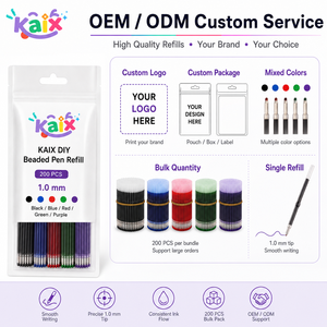 KAIX - Paquete de 10 Recargas de Bolígrafos de Gel de Colores Surtidos, 1.0 mm, Recargas de Tinta de Plástico para Bolígrafos de Gel, para Manualidades y Creación de Bolígrafos con Cuentas - Product Image 4