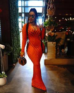 Vestido largo informal de manga corta con estampado para mujer, vestido largo sexy con corte bajo en <span class=keywords><strong>H</strong></span> - Product Image 4