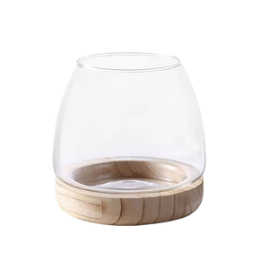 Terrario Hidropónico de Vidrio Ecológico Único con Base de Madera para Plantas y Peces, Ideal para Flores Artificiales - Product Image 1
