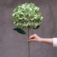 Kunstmatige Real Touch Hortensia Bloemen Bos-stijl Kunstbloemen Kunstmatige Varens Bruiloft Decoratie Landschapsontwerp Zacht
