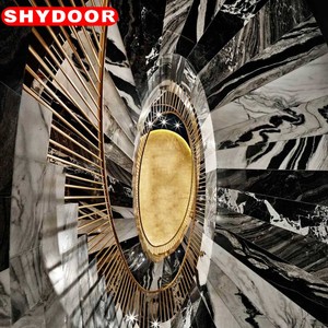 Rampe d'escalier en verre en <span class=keywords><strong>acier</strong></span> inoxydable 304, design moderne et épuré pour villa, avec finition artisanale - Product Image 1