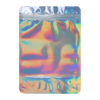 Pochettes en plastique refermables, sacs étanches, pour enfants, refermables, anti-odeur, en Aluminium, Mylar, à fermeture éclair, paquet holographique, unités