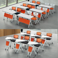 Salle de formation pliable élégante, bureau de conférence, espace de travail, réception, table et chaises de bureau de formation pliantes