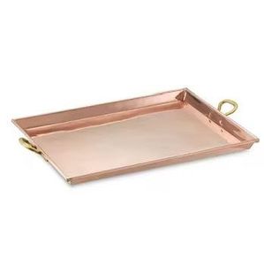 Plateau de service rond en acier inoxydable Plateau d'affichage Rectangle Épaisseur 0.6mm Plateau de service empilable en acier inoxydable 430 - Product Image 6