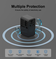 Adaptateur secteur international rapide GaN 100W avec 2 USB-C + 2 USB-A avec prise US/UK/EU/AU Ordinateurs portables, tablettes, téléphones Vision Pro 1-World