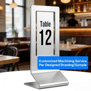 Placa de Acero Inoxidable OEM Personalizada para Mesa, con Número de Mesa de Doble Cara, para Restaurante, Cafetería, Bar, Tarjeta de Asiento Reservado - Product Image 2