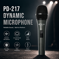 Microphone dynamique filaire portatif PD 217, unidirectionnel, connecteur 6,5 mm, construction métallique, fonction d'annulation du bruit
