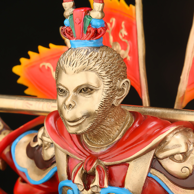 ドロップシップ格安チャイナモンキーキングフィギュア真鍮彫刻