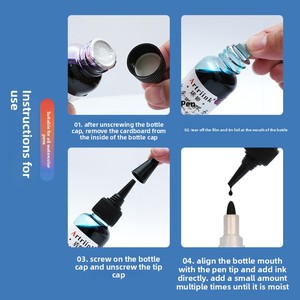 Artriink 46 Colori Pennarelli Colorati per Bambini 50ml/flacone Inchiostro di Ricarica per Pennarelli ad Acqua Monocolore Non Cancellabile - Product Image 4