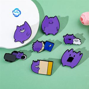 口袋妖怪创意紫色Gengar珐琅背包毕业回学校生日派对礼物给朋友的别针 - Product Image 3