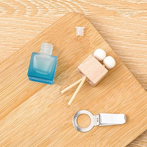 8ml mờ đầy màu sắc xe Air Outlet Vent Clip nước hoa chai thủy tinh vuông chai thông minh xe hương liệu khuếch tán với tùy chỉnh nắp - Product Image 3