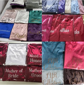 Fabbricazione di abiti di lusso <span class=keywords><strong>da</strong></span> donna in seta liscia elegante <span class=keywords><strong>camicia</strong></span> <span class=keywords><strong>da</strong></span> <span class=keywords><strong>notte</strong></span> di raso <span class=keywords><strong>con</strong></span> manica larga di lunghezza 140cm abito <span class=keywords><strong>da</strong></span> sposa Sexy all'ingrosso - Product Image 4