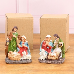 Three-Person Family Statue Resin <b>Craft</b> Handicraft Christmas Decoration Desktop Ornament and Holiday Gift Jesus Figurine - Product Image 5