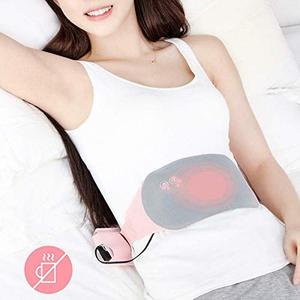 Graphene <b>Heating</b> Warm Uterus Belt Vibration Massage Period Pain Relief <b>USB</b> Rechargeable Waist Band Gift Pink - Product Image 2