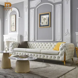 现代豪华沙发家具意大利现代皮革沙发设计用于客厅豪宅