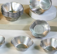 Moule à mini-gâteaux hexagonal en alliage d'aluminium de qualité alimentaire, antiadhésif, écologique et réutilisable, pour muffins DIY, vente en gros