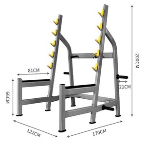 Nhà máy trực tiếp thương mại tập thể dục phòng tập thể dục thiết bị thể hình sức mạnh đào tạo miễn phí trọng lượng Squat Giá vật liệu kim loại số lượng lớn - Product Image 6