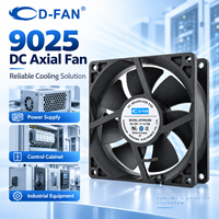 Ventilateur axial CC sans balais 9025 personnalisable, 90 mm, 12 V, 24 V, pour refroidissement de boîtiers d'ordinateurs