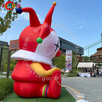 Mascotte gonflable géante en métal et nylon, modèle de clown de dessin animé, pour parcs d'aventure et balançoires extérieures