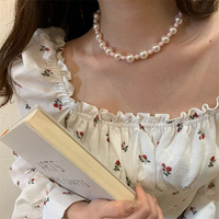 Perle colorée Dopamine Ins couleur bonbon tout Match couleur grand collier de perles rose mignon doux mode amour pendentif collier de perles