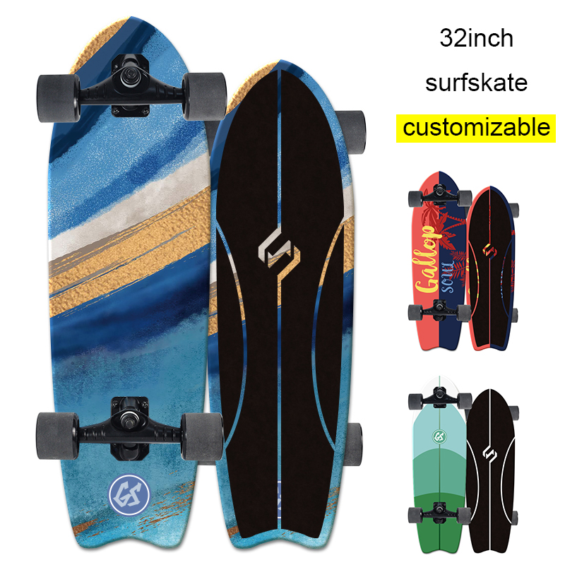 GS Surfskate скейтборд 32 дюймов прямые с возможностью нанесения производителем личных с 7 фанерные деревянные кресты, католические кресты палуба CX4 или C7 или S7 грузовик gallosoul для взрослых