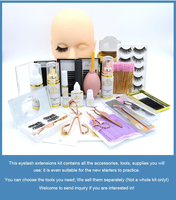 Kit d'exercices de pratique pour faux cils, ensemble de formation, de maquillage, avec tête de Mannequin, 10 pièces