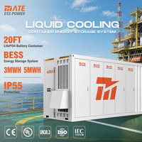 Système de stockage de batterie au lithium tout-en-un 3MWH 5MWH avec refroidissement liquide, certifié UL pour l'alimentation des plateformes offshore