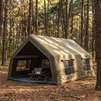 Tente de camping extérieure surdimensionnée 17,28 pieds, quatre saisons, à montage automatique, gonflable, 3,6x4,8m, sans configuration requise, tente de voyage