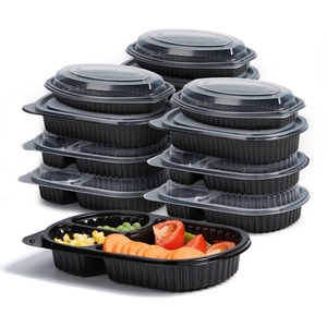 Plastic Houseware Disposable Takeaway Storage Containers Pp Plastic Stackable Meal Prep Box