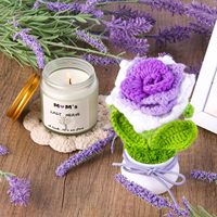 Coffret Cadeau Personnalisé pour Maman - Cadeau Fête des Mères pour Maman - Carte Florale - Bougie Parfumée - Gobelet « Meilleure Maman » - Couleur Personnalisée Soie