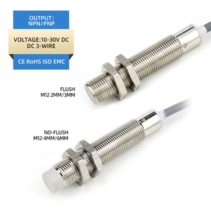 M12ตาไฟฟ้า<span class=keywords><strong>2</strong></span>-4มม. สวิตช์เซ็นเซอร์ความใกล้ชิด capacitive แบบปรับได้การเหนี่ยวนำโลหะพร้อมเอาต์พุต NPN & PNP - Product Image 1