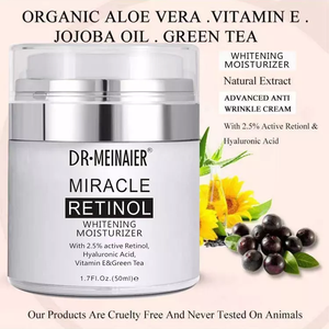 Crème Visage au Rétinol <span class=keywords><strong>Miracle</strong></span> Anti-<span class=keywords><strong>rides</strong></span> Blanchissante Effet Visible sur la Peau Collagène Hydratant Crème de Jour et de Nuit - Product Image 2