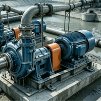 Pompe centrifuge à boue électrique en acier inoxydable, basse pression, personnalisable OEM/ODM pour l'industrie minière