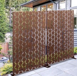Cercas DE PANTALLA DE PRIVACIDAD DE METAL personalizadas Paneles de fachada de jardín para exteriores e interiores Pantallas decorativas para jardín - Product Image 5