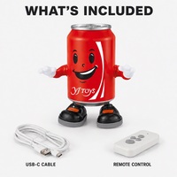 Robot Cola Chanteur et Dansant à Batterie Lithium 300 mAh, Vente Directe Usine, Jouet Cartoon, Chargement USB-C, Conception Écologique et Sûre