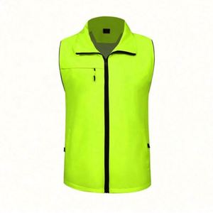Chaleco de Trabajo sin Mangas de Lona de Poliéster Reversible Personalizado al por Mayor, Ropa de Verano Transpirable con Cualquier Logotipo para Trabajo Voluntario - Product Image 1