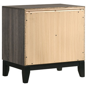 Stephan <b>Grey</b> Oak 2-Drawer Nightstand Modern Bedroom <b>Storage</b> Drawer <b>Unit</b> - Product Image 5
