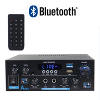 Amplificateur AK55 900W Max 2.0 canaux, puissance nominale 70W+70W, bleu. Amplificateur audio Hifi pour karaoké, lecteur de musique, compatible 110V 220V 12V AK-55
